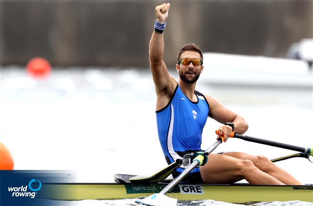 Stefanos Ntouskos, Men's Single Sculls, Greece, 2020 Olympic Games Regatta, Tokyo, Japan / World Rowing/Igor Meijer