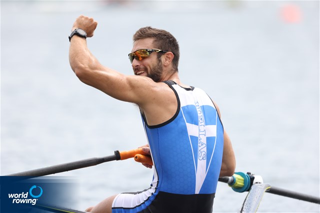 Stefanos Ntouskos, Men's Single Sculls, Greece, 2020 Olympic Games Regatta, Tokyo, Japan / World Rowing/Igor Meijer