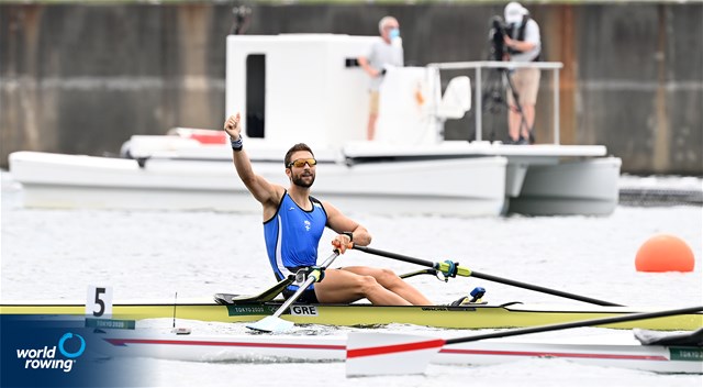 Stefanos Ntouskos, Men's Single Sculls, Greece, 2020 Olympic Games Regatta, Tokyo, Japan / World Rowing/Detlev Seyb