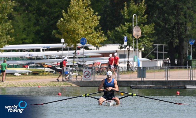 Isaiah Harrison, Men's Single Sculls, United States of America, 2021 World Rowing Junior Championships, Plovdiv, Bulgaria / Detlev Seyb/MyRowingPhoto.com