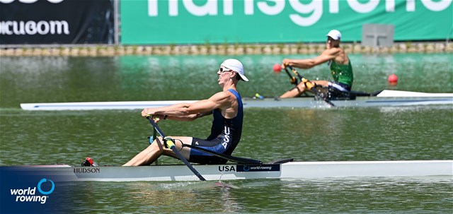 Isaiah Harrison, Men's Single Sculls, United States of America, 2021 World Rowing Junior Championships, Plovdiv, Bulgaria / Detlev Seyb/MyRowingPhoto.com