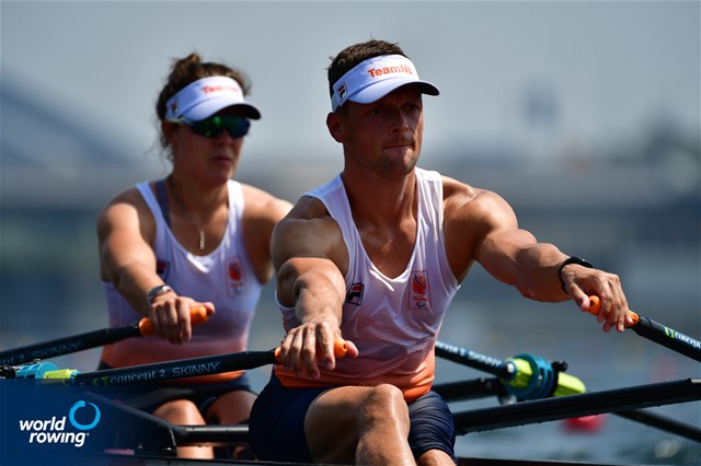 Corne De Koning (b), Annika Van Der Meer (s), PR2 Mixed double sculls, Netherlands, 2020 Paralympic Games Regatta, Tokyo, Japan / World Rowing/Benedict Tufnell