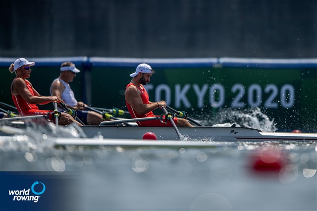 Jolanta Majka (b), Michal Gadowski (s), PR2 Mixed double sculls, Poland, 2020 Paralympic Games Regatta, Tokyo, Japan / World Rowing/Benedict Tufnell