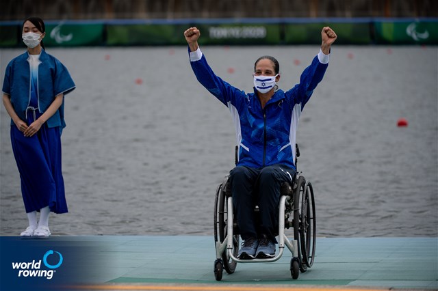 Moran Samuel, PR1 Womens Single Sculls, Israel, Silver, 2020 Paralympic Games Regatta, Tokyo, Japan / World Rowing/Benedict Tufnell