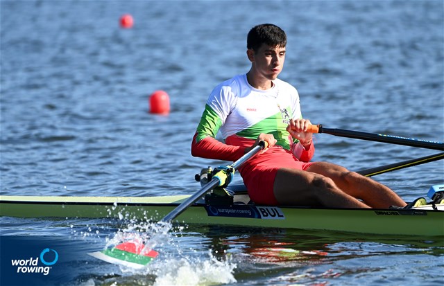 Lazar Penev, Lightweight Men's Single Sculls, Bulgaria, 2021 European Rowing Under 23 Championships, Kruszwica, Poland / Detlev Seyb/MyRowingPhoto.com