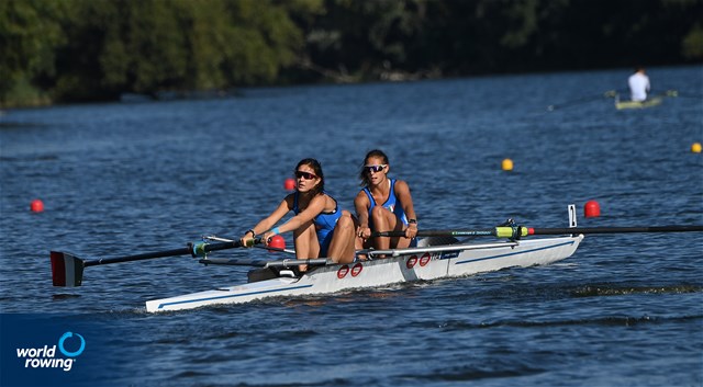 Maria Zerboni (b), Greta Parravicini (s), Lightweight Women's Pair, Italy, 2021 European Rowing Under 23 Championships, Kruszwica, Poland / Detlev Seyb/MyRowingPhoto.com