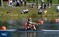 Aurelia-Maxima Janzen, Women's Single Sculls, Switzerland, 2021 European Rowing Under 23 Championships, Kruszwica, Poland / Detlev Seyb/MyRowingPhoto.com