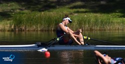 Anna Santruckova, Women's Single Sculls, Czech Republic, 2021 European Rowing Under 23 Championships, Kruszwica, Poland / Detlev Seyb/MyRowingPhoto.com