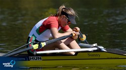 Orsolya Benda, Women's Single Sculls, Hungary, 2021 European Rowing Under 23 Championships, Kruszwica, Poland / Detlev Seyb/MyRowingPhoto.com