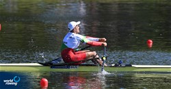 Emil Neykov, Men's Single Sculls, Bulgaria, 2021 European Rowing Under 23 Championships, Kruszwica, Poland / Detlev Seyb/MyRowingPhoto.com