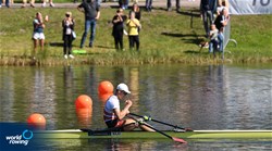 Kai Schaetzle, Men's Single Sculls, Switzerland, 2021 European Rowing Under 23 Championships, Kruszwica, Poland / Detlev Seyb/MyRowingPhoto.com