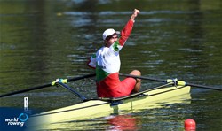 Emil Neykov, Men's Single Sculls, Bulgaria, 2021 European Rowing Under 23 Championships, Kruszwica, Poland / Detlev Seyb/MyRowingPhoto.com