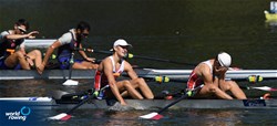 Jakub Byczek (b), Lukasz Piasecki (s), Lightweight Men's Double Sculls, Poland, 2021 European Rowing Under 23 Championships, Kruszwica, Poland / Detlev Seyb/MyRowingPhoto.com