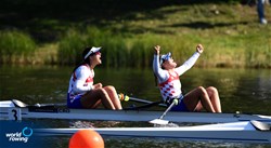 Ivana Jurkovic (b), Josipa Jurkovic (s), Women's Pair, Croatia, 2021 European Rowing Under 23 Championships, Kruszwica, Poland / Detlev Seyb/MyRowingPhoto.com