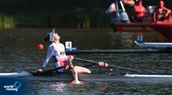 Lara Tiefenthaler, Lightweight Women's Single Sculls, Austria, 2021 European Rowing Under 23 Championships, Kruszwica, Poland / Detlev Seyb/MyRowingPhoto.com