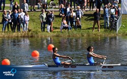Maria Zerboni (b), Greta Parravicini (s), Lightweight Women's Pair, Italy, 2021 European Rowing Under 23 Championships, Kruszwica, Poland / Detlev Seyb/MyRowingPhoto.com