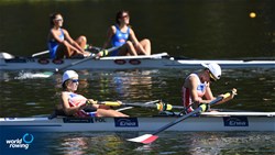 Kornelia Semrau (b), Zofia Borzyszkowska (s), Lightweight Women's Pair, Poland, 2021 European Rowing Under 23 Championships, Kruszwica, Poland / Detlev Seyb/MyRowingPhoto.com