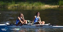 Maria Zerboni (b), Greta Parravicini (s), Lightweight Women's Pair, Italy, 2021 European Rowing Under 23 Championships, Kruszwica, Poland / Detlev Seyb/MyRowingPhoto.com