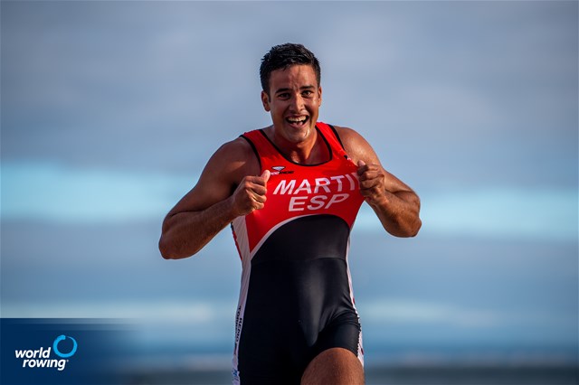 Ander Martin (b),  Mixed Double, Spain, 2021 World Rowing Beach Sprint Finals, Oeiras, Portugal / World Rowing/Benedict Tufnell