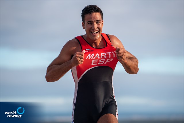 Ander Martin (b), Esther Briz Zamorano (s), Mixed Double, Spain, 2021 World Rowing Beach Sprint Finals, Oeiras, Portugal / World Rowing/Benedict Tufnell
