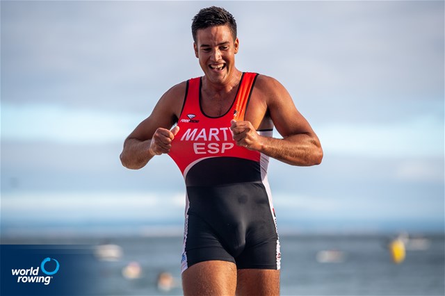 Ander Martin (b), Mixed Double, Spain, 2021 World Rowing Coastal Championships, Oeiras, Portugal / World Rowing/Benedict Tufnell