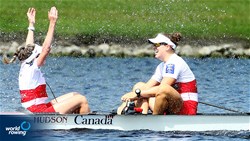 Rebecca Zimmerman (s), Kristen Kit (c), Canada, silver, Women's Eight, A-Final, 2017 World Rowing Championships, Sarasota-Bradenton, USA