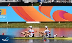 Malte Grossmann (b), Finn Schroeder, Jonas Wiesen (c), Germany, bronze, Men's Coxed Pair, A-Final, 2017 World Rowing Championships, Sarasota-Bradenton, USA