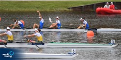 Asja Maregotto (b), Paola Piazzolla, Federica Cesarini, Giovanna Schettino (s), Italy, gold, Lightweight Women's Quadruple Sculls, A-Final, 2017 World Rowing Championships, Sarasota-Bradenton, USA