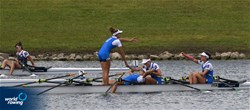 Asja Maregotto (b), Paola Piazzolla, Federica Cesarini, Giovanna Schettino (s), Italy, gold, Lightweight Women's Quadruple Sculls, A-Final, 2017 World Rowing Championships, Sarasota-Bradenton, USA