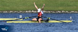 Jeannine Gmelin, Switzerland, gold, Women's Single Sculls, A-Final, 2017 World Rowing Championships, Sarasota-Bradenton, USA