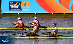 Olympia Aldersey (b), Madeleine Edmunds (s), Women's Double Sculls, Australia, A/B Semifinal, 2017 World Rowing Championships, Sarasota-Bradenton, USA