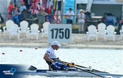 Roman Polianskyi, PR1 Mens single sculls, Ukraine, A/B Semifinal, 2017 World Rowing Championships, Sarasota-Bradenton, USA