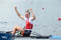 Marieke Keijser, Netherlands, silver, Lightweight Women's Single Sculls, A-Final, 2017 World Rowing Championships, Sarasota-Bradenton, USA