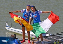 Serena Lo Bue (b), Giorgia Lo Bue (s), Italy, gold, Lightweight Women's Pair, 2018 World Rowing Championships, Plovdiv, Bulgaria