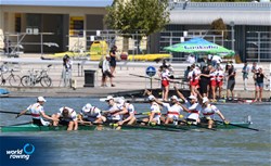 A-Final, Johannes Weissenfeld (b), Felix Wimberger, Maximilian Planer, Torben Johannesen, Jakob Schneider, Malte Jakschik, Richard Schmidt, Hannes Ocik (s), Martin Sauer (c), Men's Eight, Germany, 2018 World Rowing Championships, Plovdiv, Bulgaria
