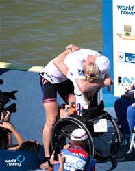 Kjetil Borch, Men's Single Sculls, gold, Birgit Skarstein, PR1 Womens Single Sculls, gold, Norway, 2018 World Rowing Championships, Plovdiv, Bulgaria