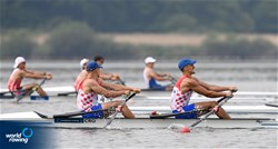 Marin Smoljanovic (b), Ivan Talaja (s), Men's Double Sculls, Croatia, 2022 European Rowing Under 19 Championships, Varese, Italy / Detlev Seyb/MyRowingPhoto.com