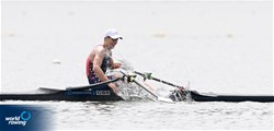 Marcus Chute, Men's Single Sculls, Great Britain, 2022 European Rowing Under 19 Championships, Varese, Italy / Detlev Seyb/MyRowingPhoto.com