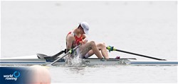 Boris Taeldeman, Men's Single Sculls, Belgium, 2022 European Rowing Under 19 Championships, Varese, Italy / Detlev Seyb/MyRowingPhoto.com
