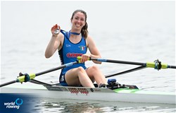 Aurora Spirito, Women's Single Sculls, Italy, 2022 European Rowing Under 19 Championships, Varese, Italy / Detlev Seyb/MyRowingPhoto.com