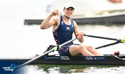 Marcus Chute, Men's Single Sculls, Great Britain, 2022 European Rowing Under 19 Championships, Varese, Italy / Detlev Seyb/MyRowingPhoto.com