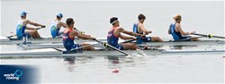 Mihajlo Dedic (b), Nemanja Luledzija (s), Men's Pair, Serbia, 2022 European Rowing Under 19 Championships, Varese, Italy / Detlev Seyb/MyRowingPhoto.com