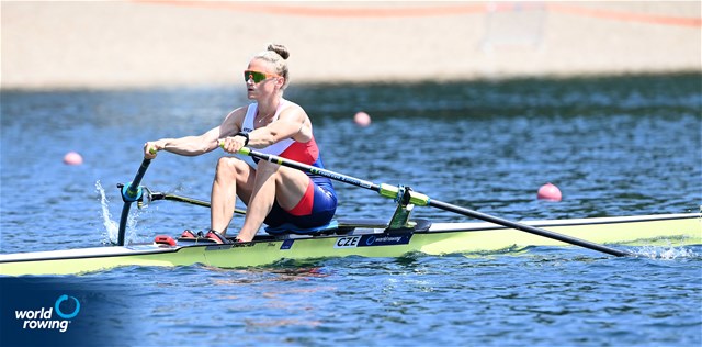 Lenka Antosova, Women's Single Sculls, Czech Republic, 2022 World Rowing Cup I, Belgrade, Serbia / Detlev Seyb/MyRowingPhoto.com
