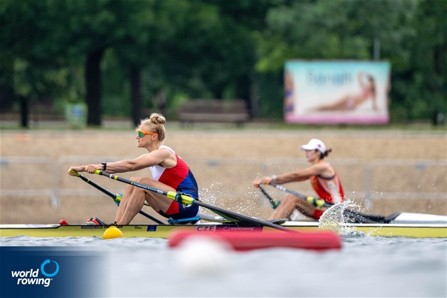 Lenka Antosova, Women's Single Sculls, Czech Republic, 2022 World Rowing Cup I, Belgrade, Serbia / World Rowing/Benedict Tufnell