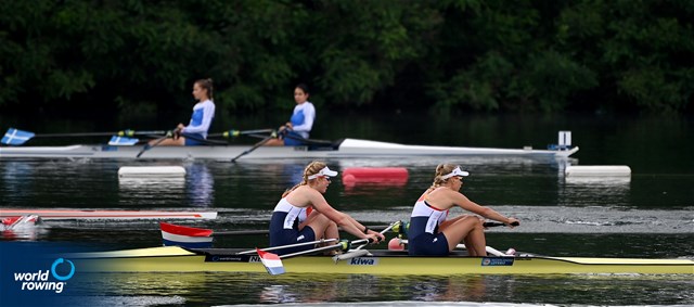Hermine Catherine Drenth (b), Tinka Eline Offereins (s), Women's Pair, Netherlands, 2022 World Rowing Cup I, Belgrade, Serbia / Detlev Seyb/MyRowingPhoto.com