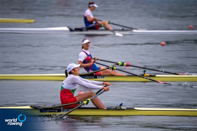 Desislava Angelova, Women's Single Sculls, Bulgaria, 2022 World Rowing Cup I, Belgrade, Serbia / World Rowing/Benedict Tufnell