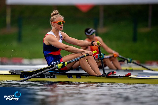 Lenka Antosova, Women's Single Sculls, Czech Republic, 2022 World Rowing Cup I, Belgrade, Serbia / World Rowing/Benedict Tufnell