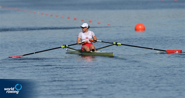 Jeanine Gmelin, Women's Single Sculls, Switzerland, 2022 World Rowing Cup II, Poznan, Poland / Detlev Seyb/MyRowingPhoto.com