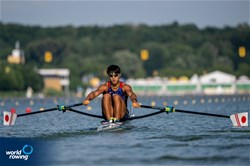 Keita Yamao, Men's Single Sculls, Japan, 2022 World Rowing Cup II, Poznan, Poland / World Rowing/Benedict Tufnell