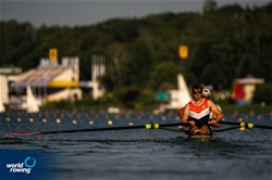 Nicolas Van Sprang (b), Lennart Van Lierop (s), Men's Pair, Netherlands, 2022 World Rowing Cup II, Poznan, Poland / World Rowing/Benedict Tufnell